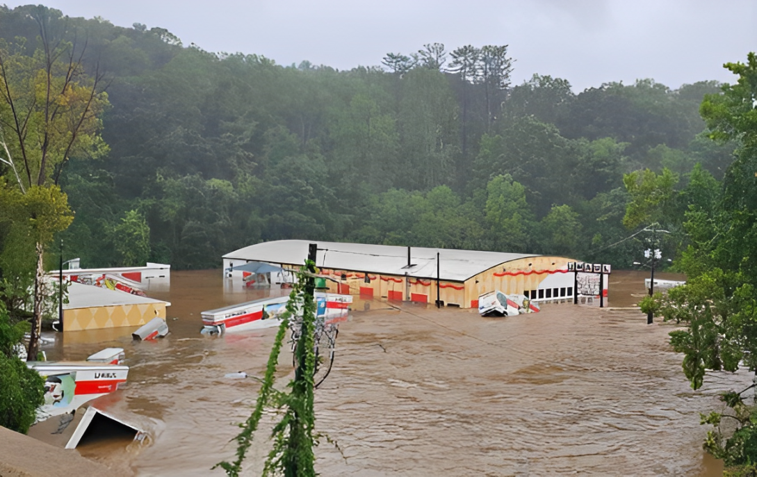 hurricane helene self storage